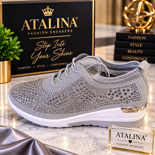 Atalina Silver Rhinestone Glam Sneaker