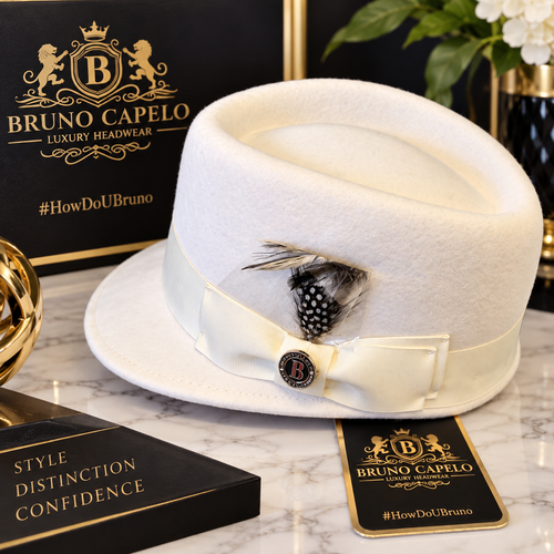 Bruno Capelo Luxury Fedora – Ivory