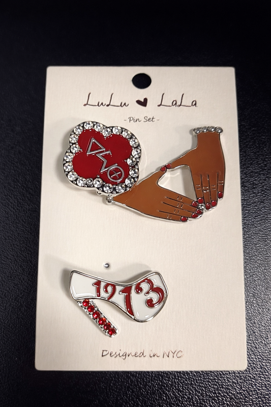 Delta Sigma Theta Rhinestone Pin Set