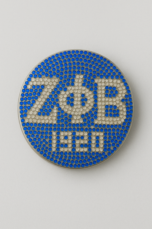Zeta Phi Beta Rhinestone Compact Mirror