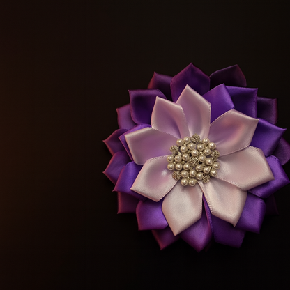 Lavender Dreams Satin Flower Brooch