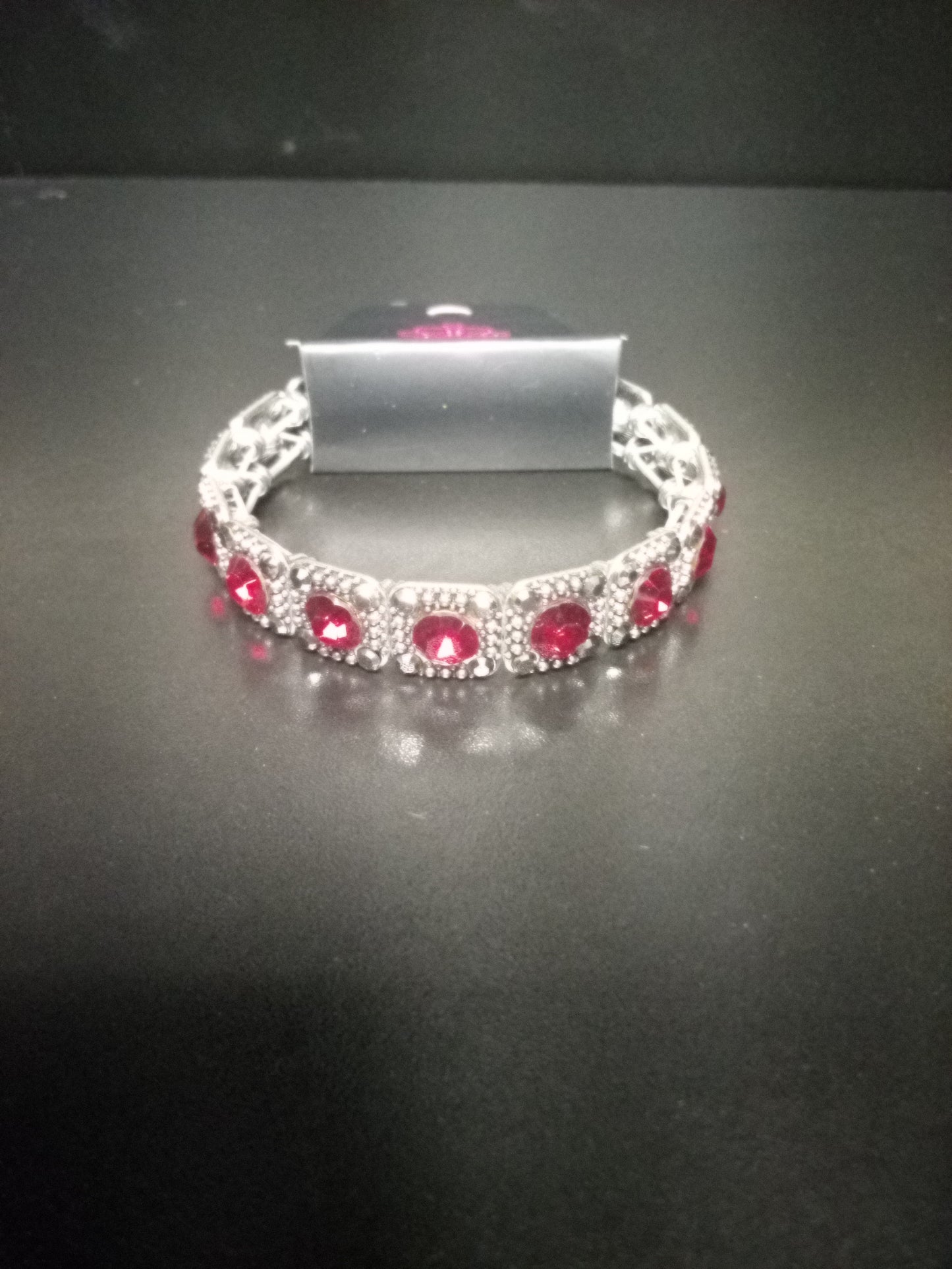 Red rhinestone bracelet
