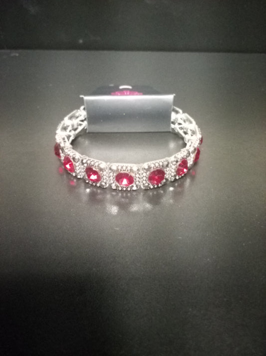 Red rhinestone bracelet