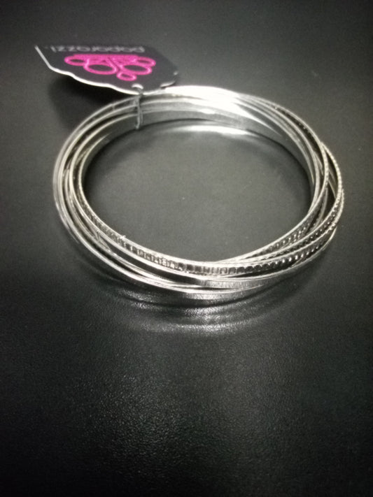 Silver bangle bracelet