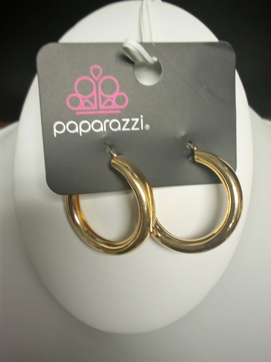 Thick Gold Hoop Earrings