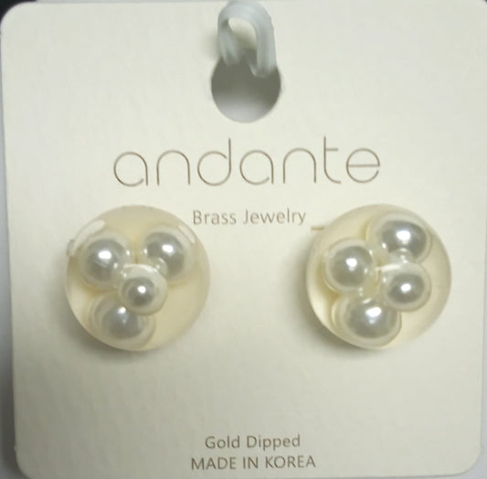 Luna Cluster Earring Studs
