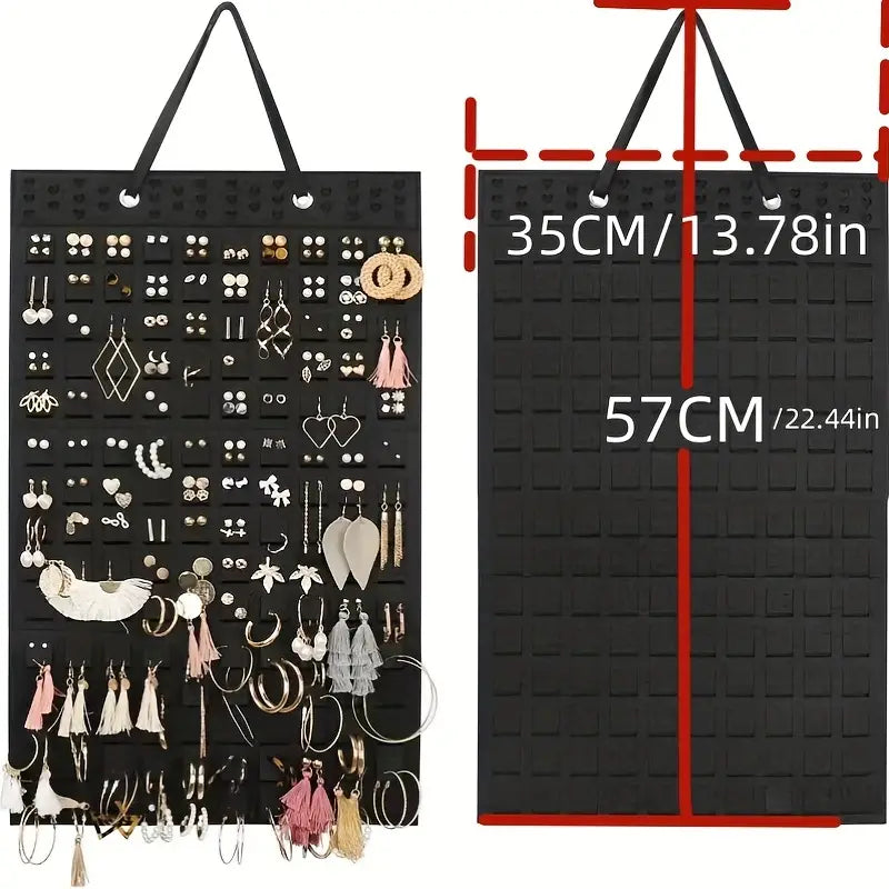 Felt Hanging Jewelry Organizer - Foldable Storage Bag