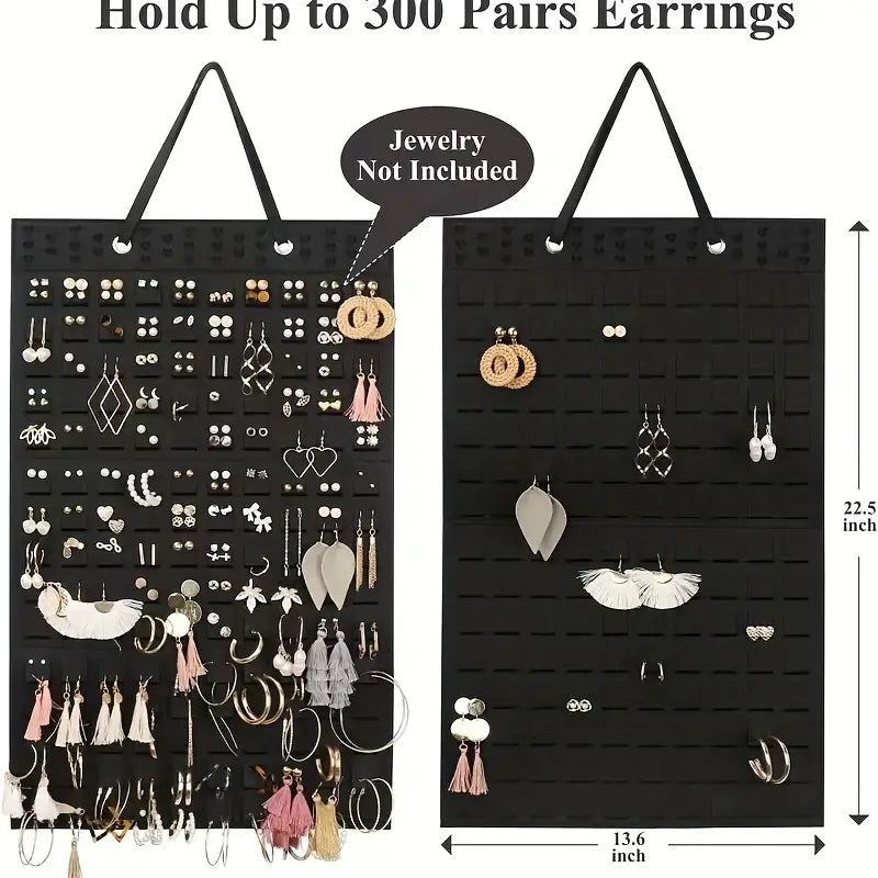 Felt Hanging Jewelry Organizer - Foldable Storage Bag