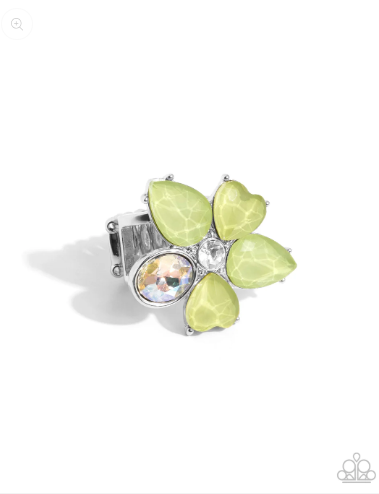 Fanciful Feature Green Ring