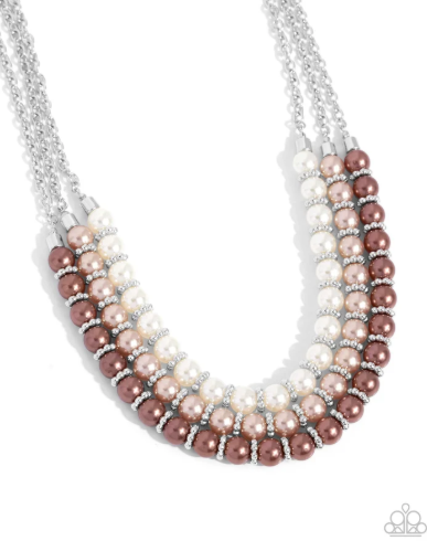 Promising Promenade Brown Necklace