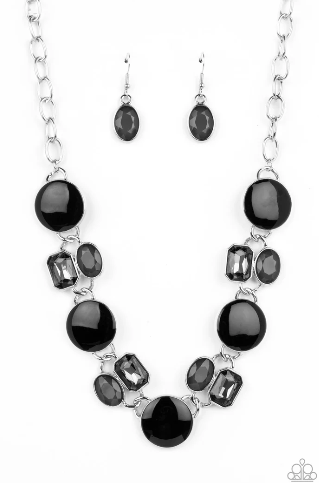 Dreaming in Multicolor Black Necklace