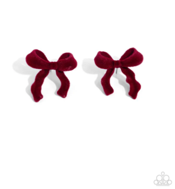 Dapper Dedication Red Earrings