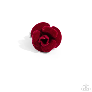Relaxed Rosette Red Ring