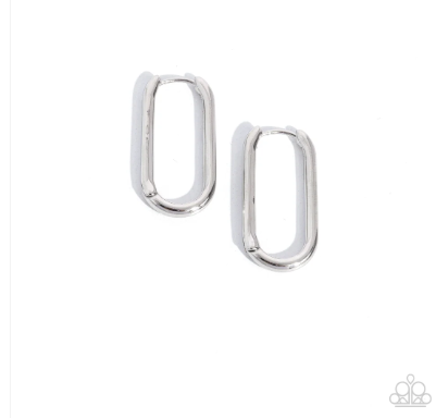 Paramount Paperclips Silver Earrings