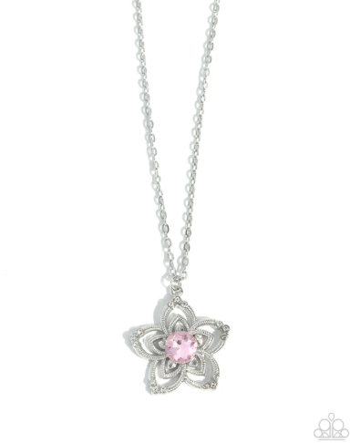 Floral Flow Pink Necklace