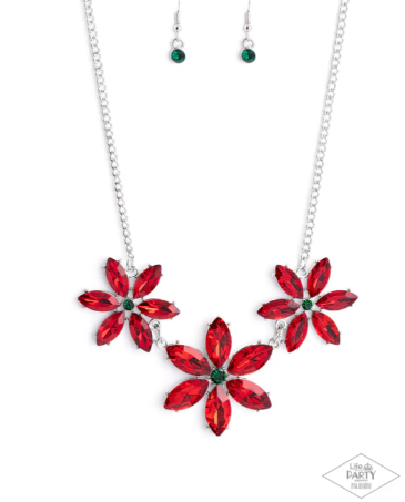Meadow Muse Red and Green Necklace