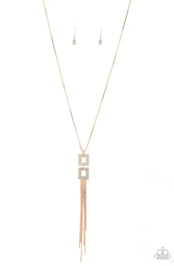Times Square Stunner Gold Necklace