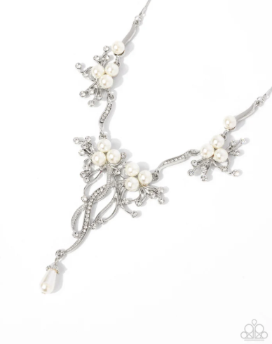 Grapevine Getaway White Necklace