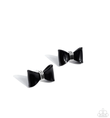Spruced Up Black Earrings