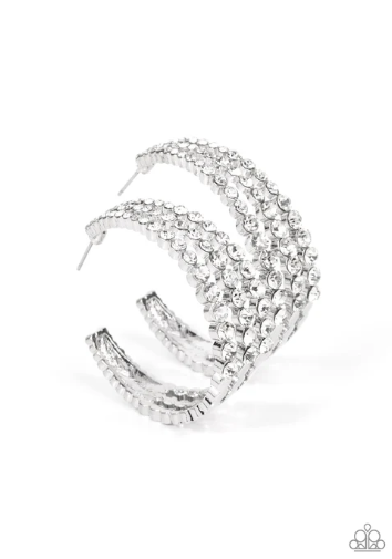 Cosmopolitan Cool  White Earrings