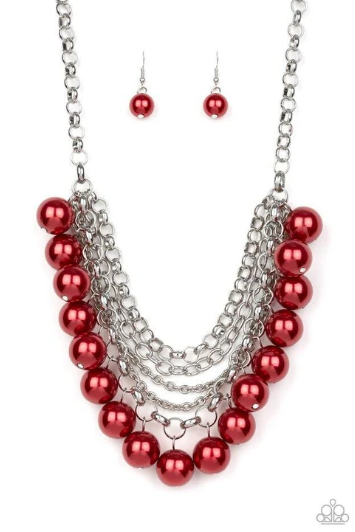 One-Way WALL STREET  Red Necklace
