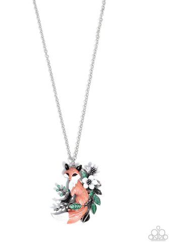 Fox Frame Multi Orange Necklace