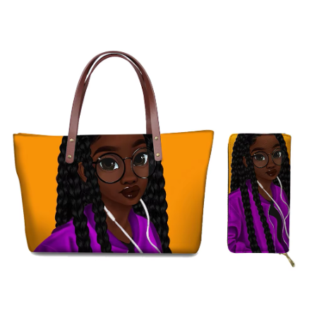 2 pcs Set African Women Purse and Handbag