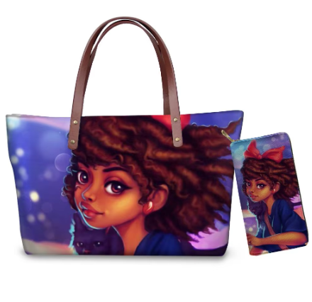 2 pcs Set African Women Purse and Handbag