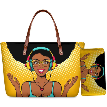 2 pcs Set African Women Purse and Handbag