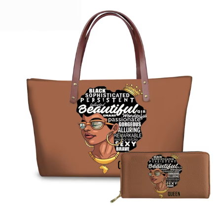2 pcs Set African Women Purse and Handbag