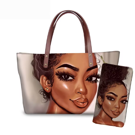 2 pcs Set African Women Purse and Handbag