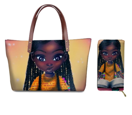 2 pcs Set African Women Purse and Handbag