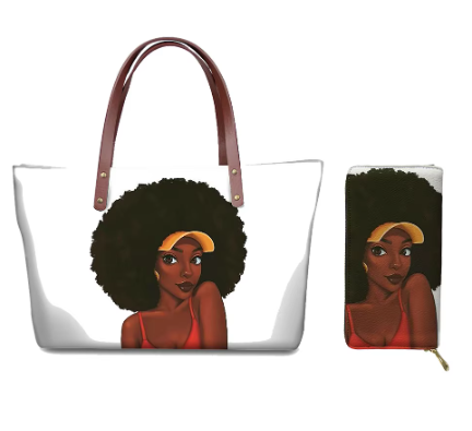 2 pcs Set African Women Purse and Handbag
