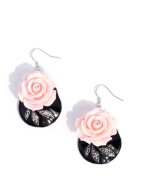 ROSY RALLY PINK COMPLETE LOOK NECKLACE AND EARRING