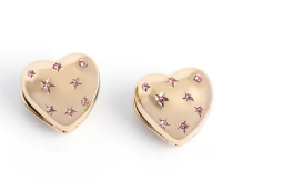 SWEET HEART STARS PINK HOOPS HINGE