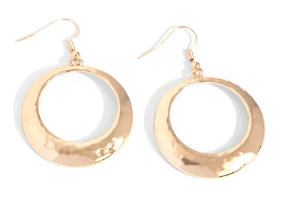 RETRO RADIUS GOLD EARRING