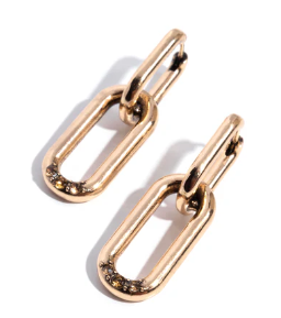LAVISH LINKS GOLD HOOP EARRING