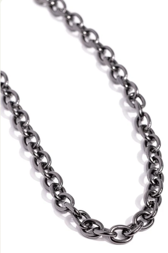 THINGS HAVE CHAIN-GED BLACK NECKLACE