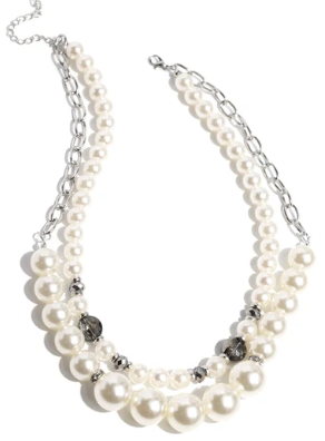 RADIANT REPETITION WHITE NECKLACE