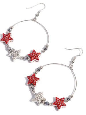 COUNTRY COUNTDOWN RED EARRING