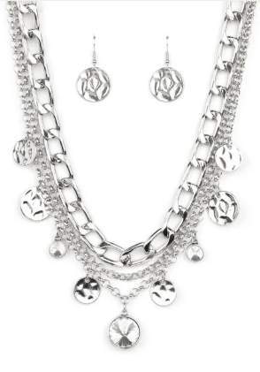INDUSTRIAL NOISE WHITE NECKLACE