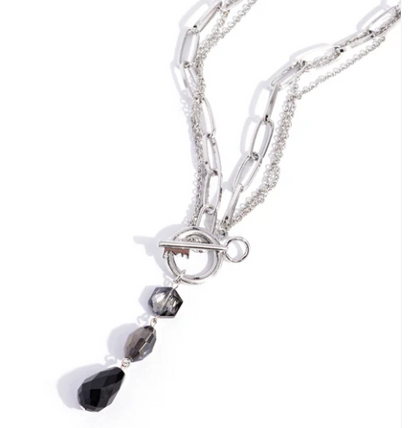 CULTIVATED CHAINS BLACK NECKLACE