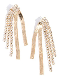 DRAMATIC DOWNPOUR GOLD POST EARRING