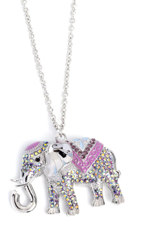 EDUCATED ELEPHANT PURPLE NECKLACE