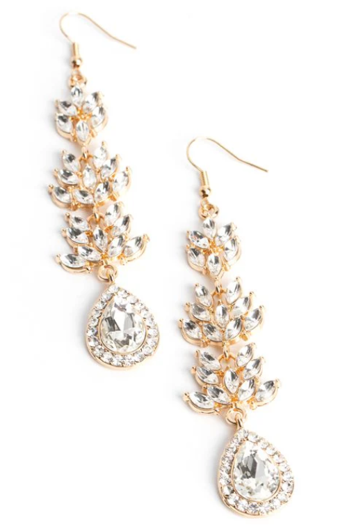 WATER LILY WHIMSY GOLD EARRING