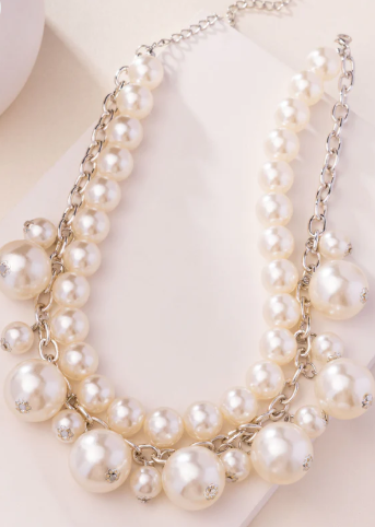 SOPHISTICATED TO THE MAX WHITE CHOKER