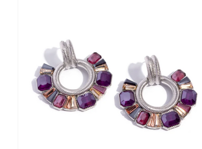 COURTEOUS CHIC PURPLE POST EARRING