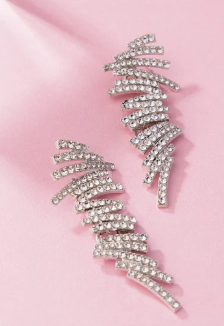 SCATTERED SURETY WHITE POST EARRING