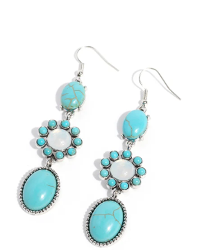 CAREFREE COWBOY BLUE EARRING