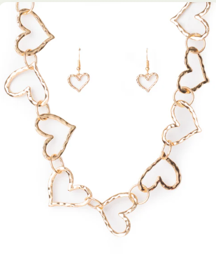 VINTAGELY VALENTINE GOLD CHOKER